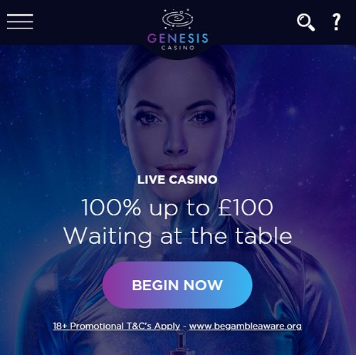 genesis casino live bonus